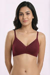 Zivame Padded Non Wired 3/4th Coverage Tshirt Bra - Tawny Port — thumbnail 3
